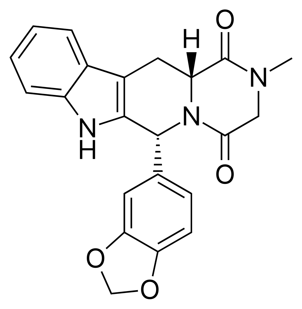 Cialis side effects: chemical structure of tadalafil, the active ingredient of Cialis