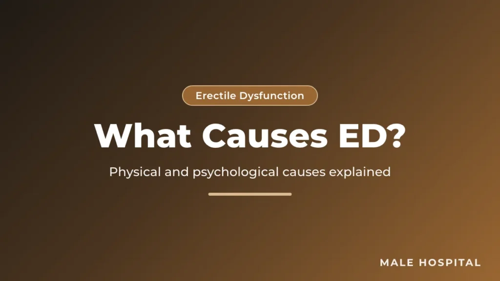 Erectile dysfunction causes: vascular, hormonal, nerve and psychological factors