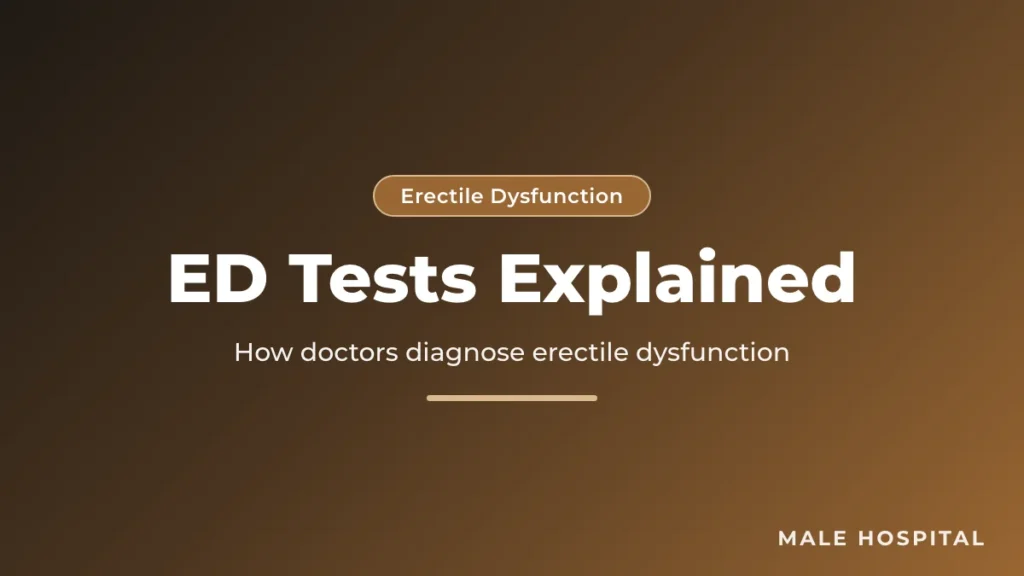 Erectile dysfunction test: questionnaire, blood tests and penile Doppler ultrasound used to diagnose ED