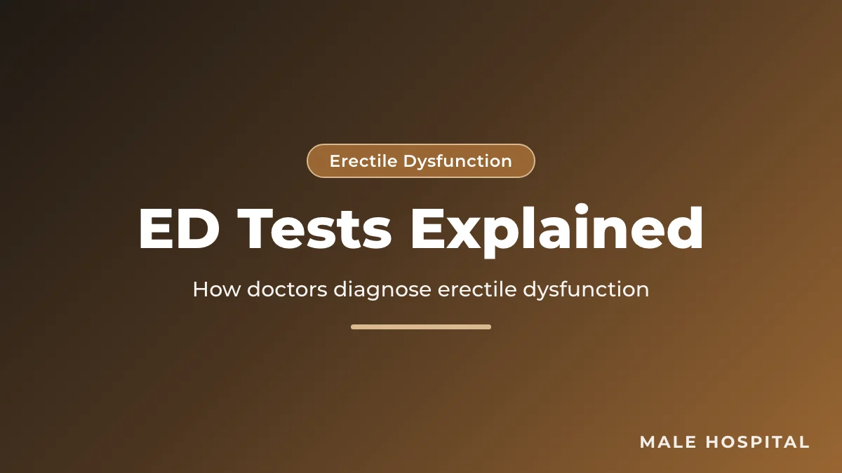 Erectile dysfunction test: questionnaire, blood tests and penile Doppler ultrasound used to diagnose ED