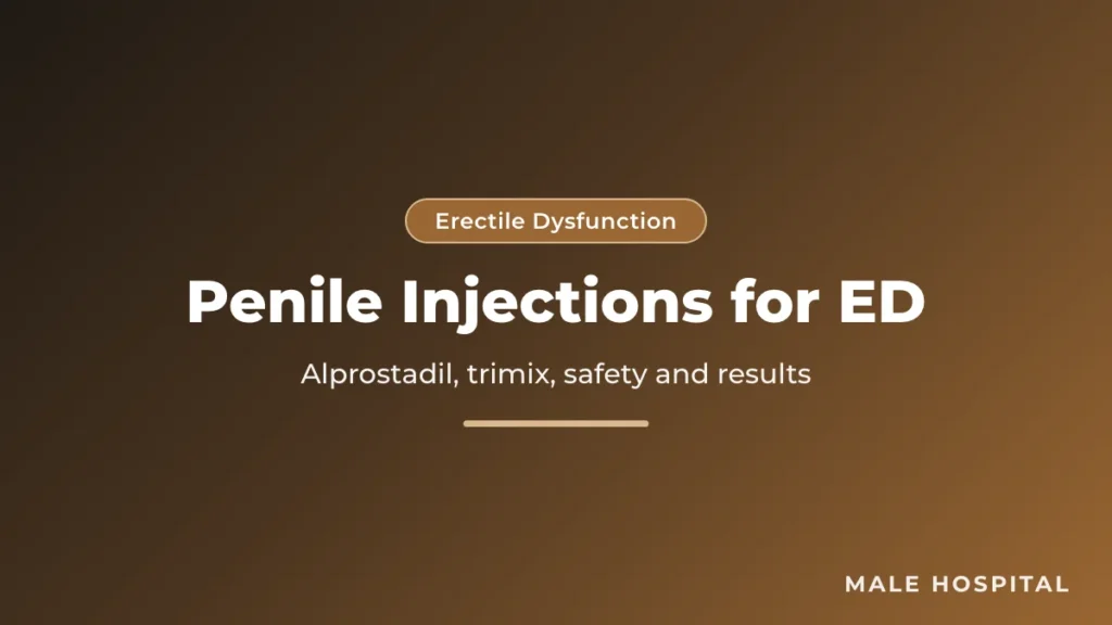 Penile injections for erectile dysfunction: alprostadil, trimix, technique and side effects