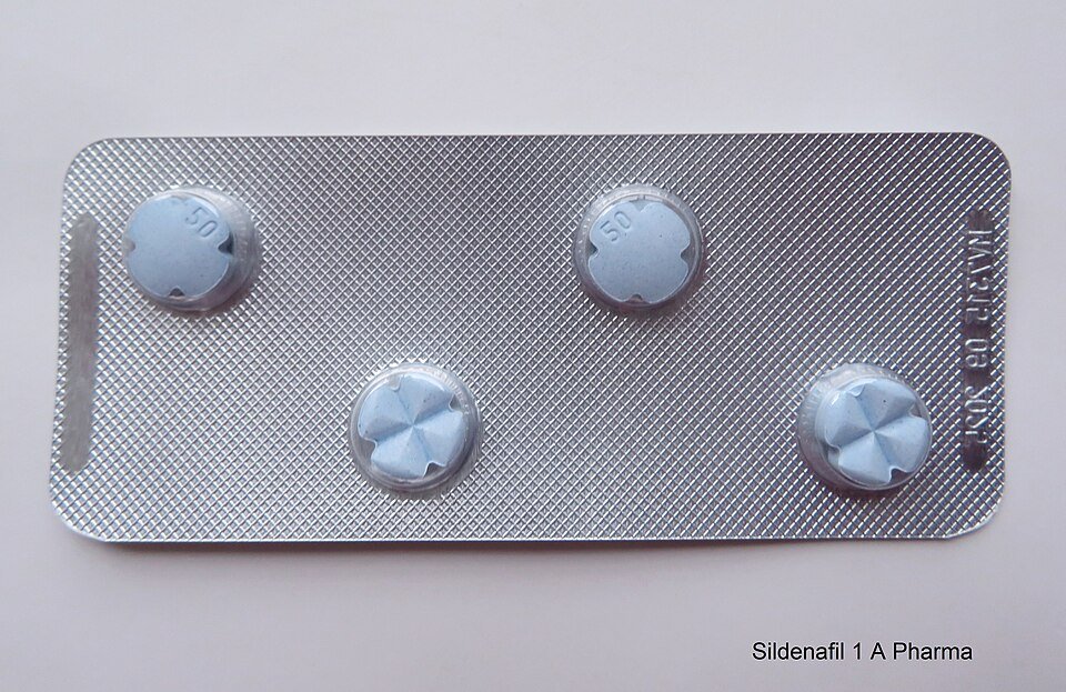 Viagra dosage: blister pack of generic sildenafil 50 mg tablets